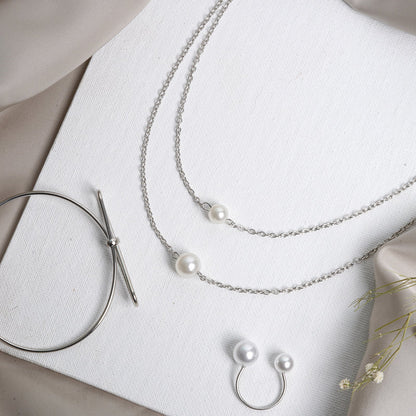 Silver Splice Jewellery Set