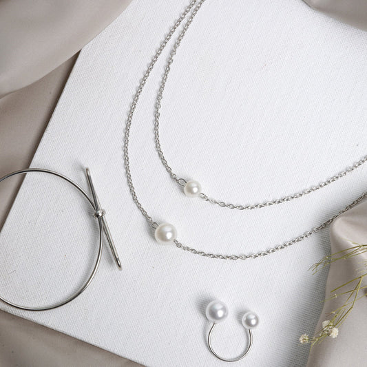 Silver Splice Jewellery Set