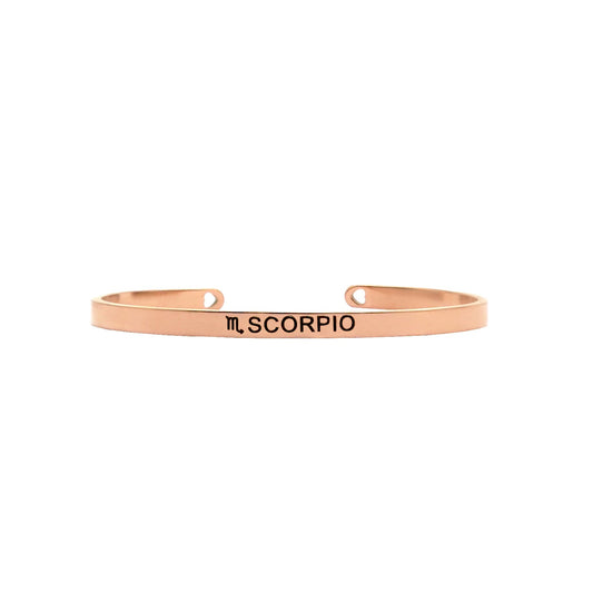 Scorpio Rosegold Cuff Zodiac Band