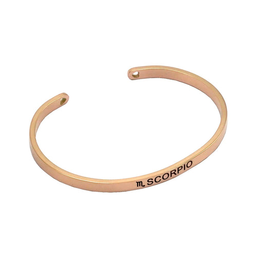 Scorpio Rosegold Cuff Zodiac Band