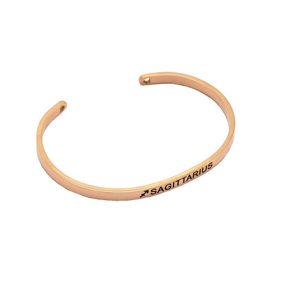 Sagittarius Rosegold Cuff Zodiac Band