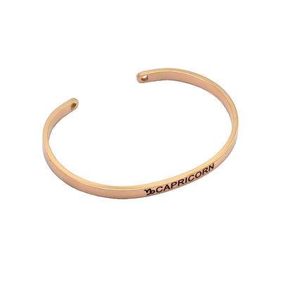 Capricorn Rosegold Cuff Zodiac Band