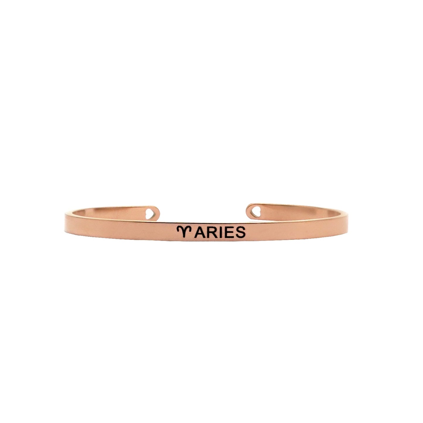 Aries Rosegold Cuff Zodiac Band