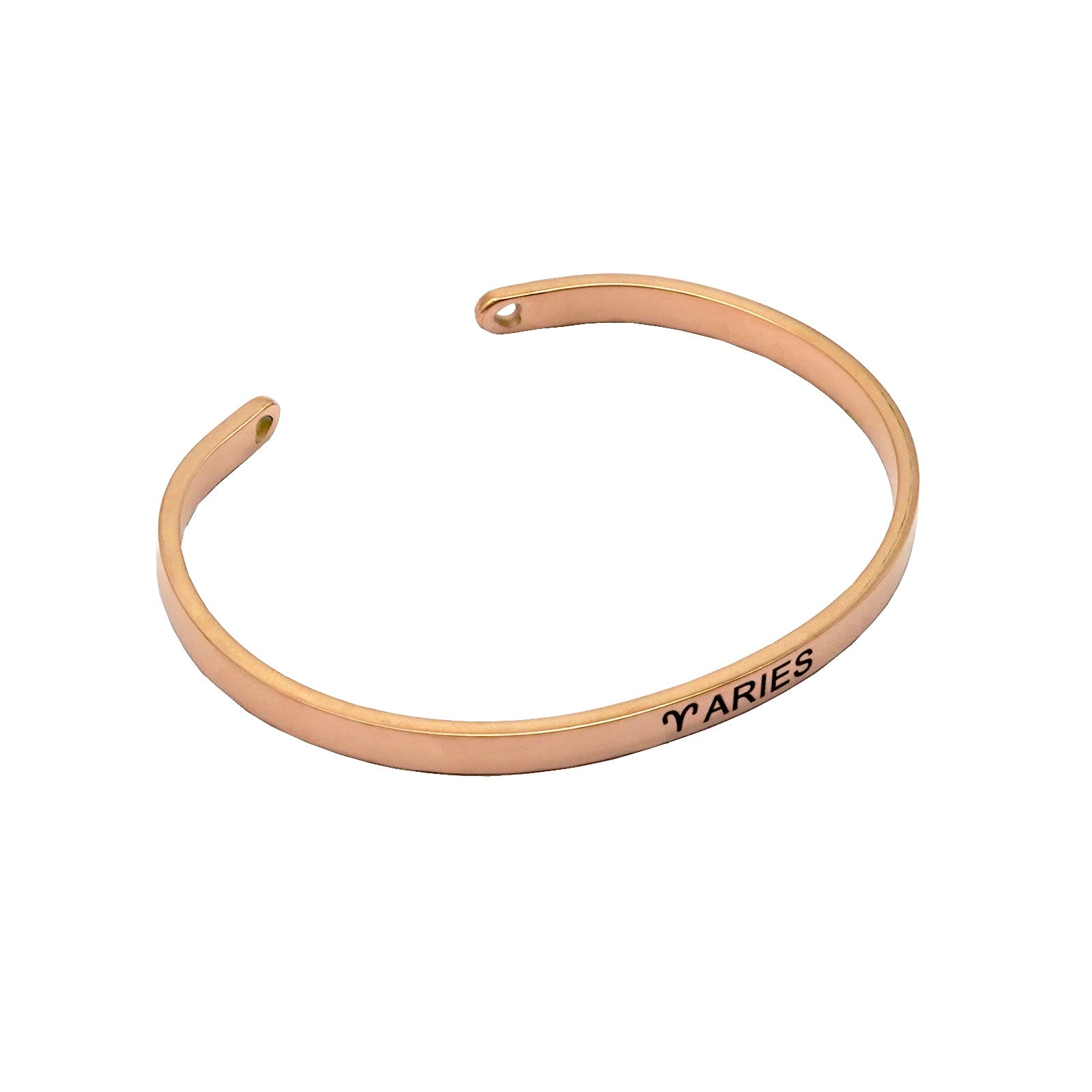 Aries Rosegold Cuff Zodiac Band
