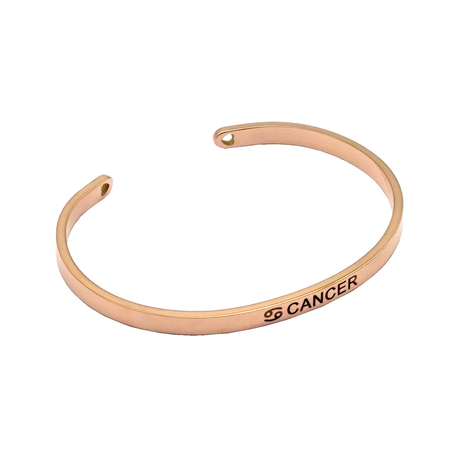 Cancer Rosegold Cuff Zodiac Band