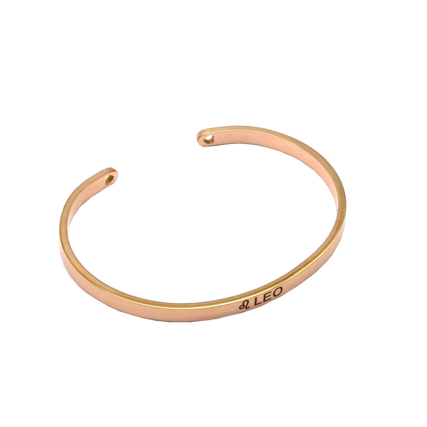 Leo Rosegold Cuff Zodiac Band