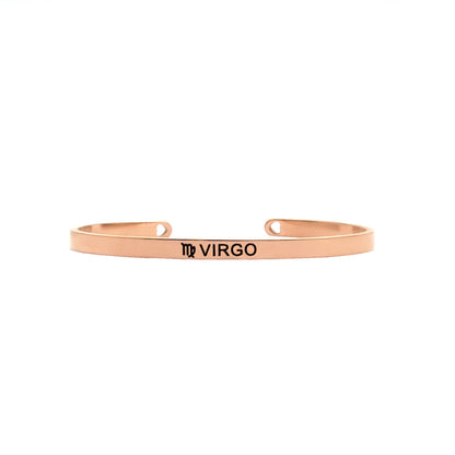 Virgo Rosegold Cuff Zodiac Band