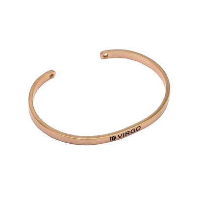 Virgo Rosegold Cuff Zodiac Band