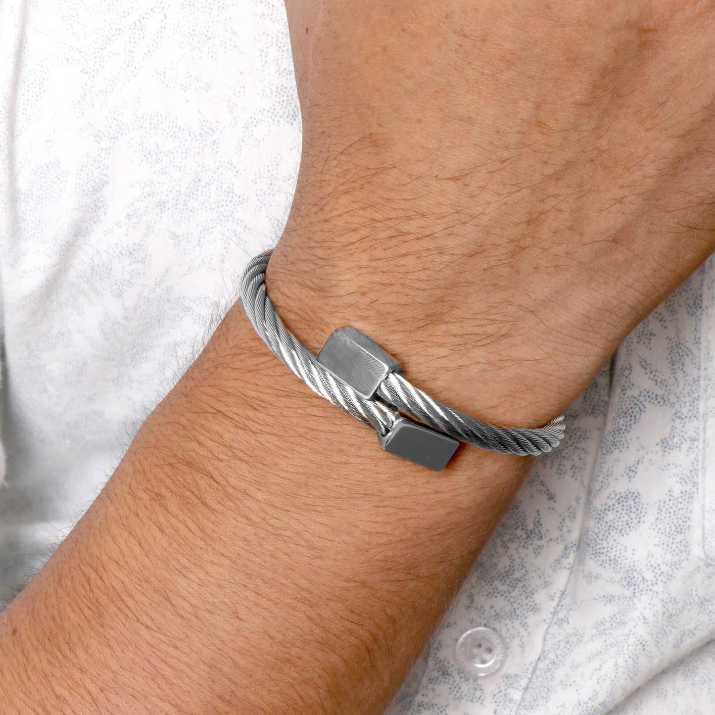 Silver Twisted Men's Kada