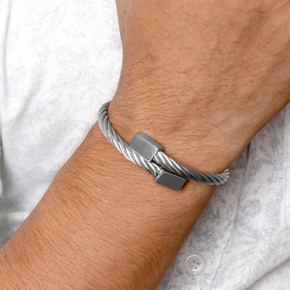 Silver Twisted Men's Kada