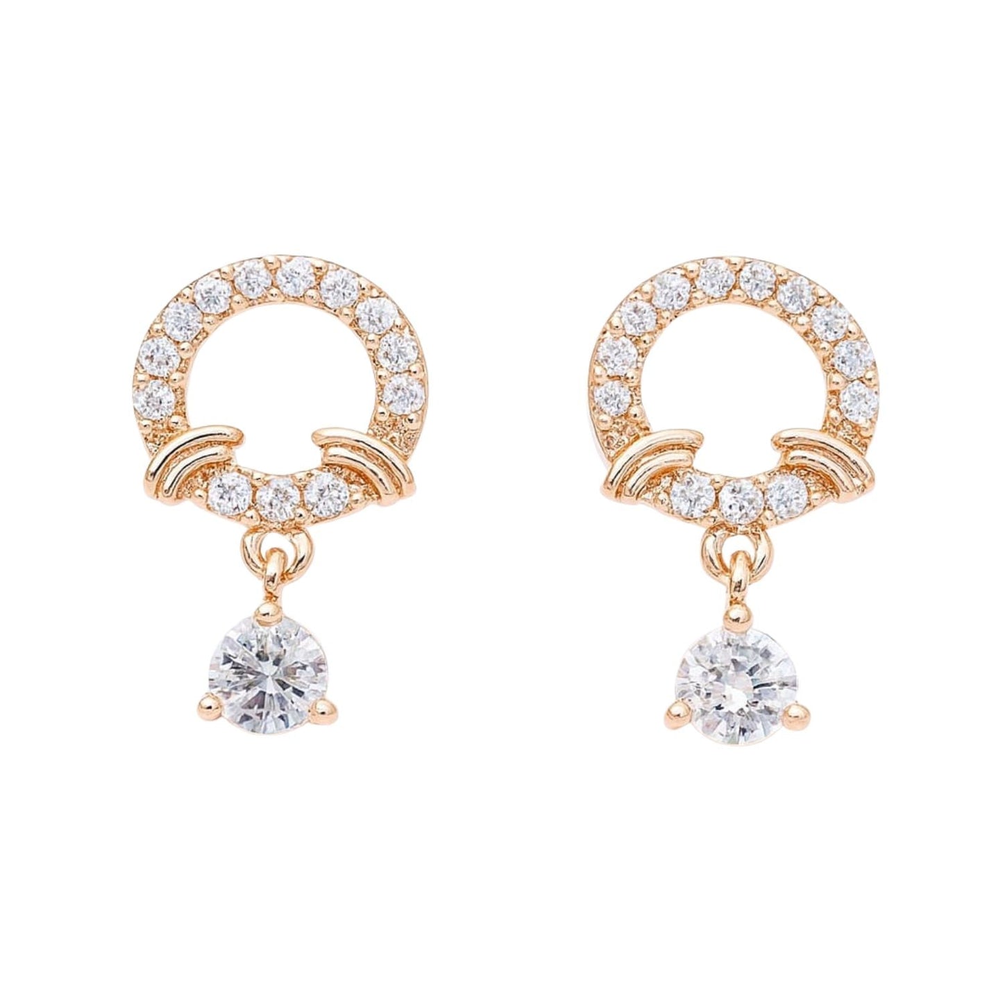 Rose Gold Drop Earrings for Women & Girls