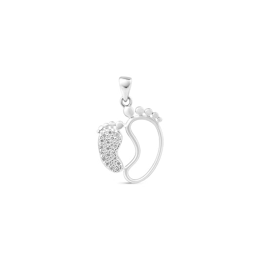 Twin Footprints Sparkle Pendant