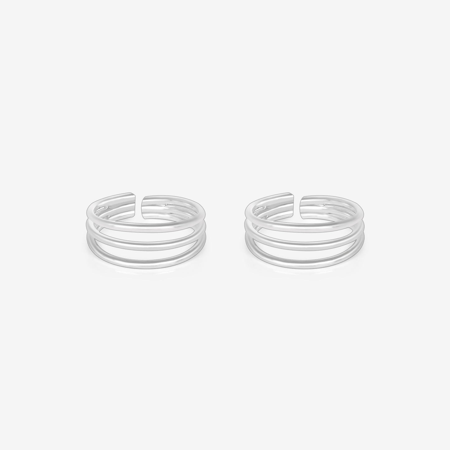Classic Layered Band Toe Ring