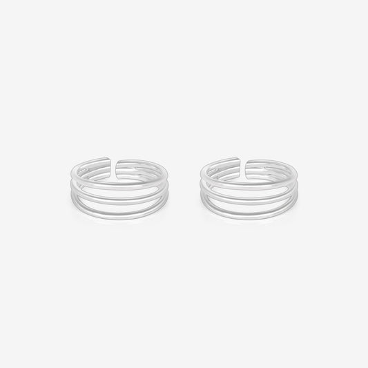 Classic Layered Band Toe Ring