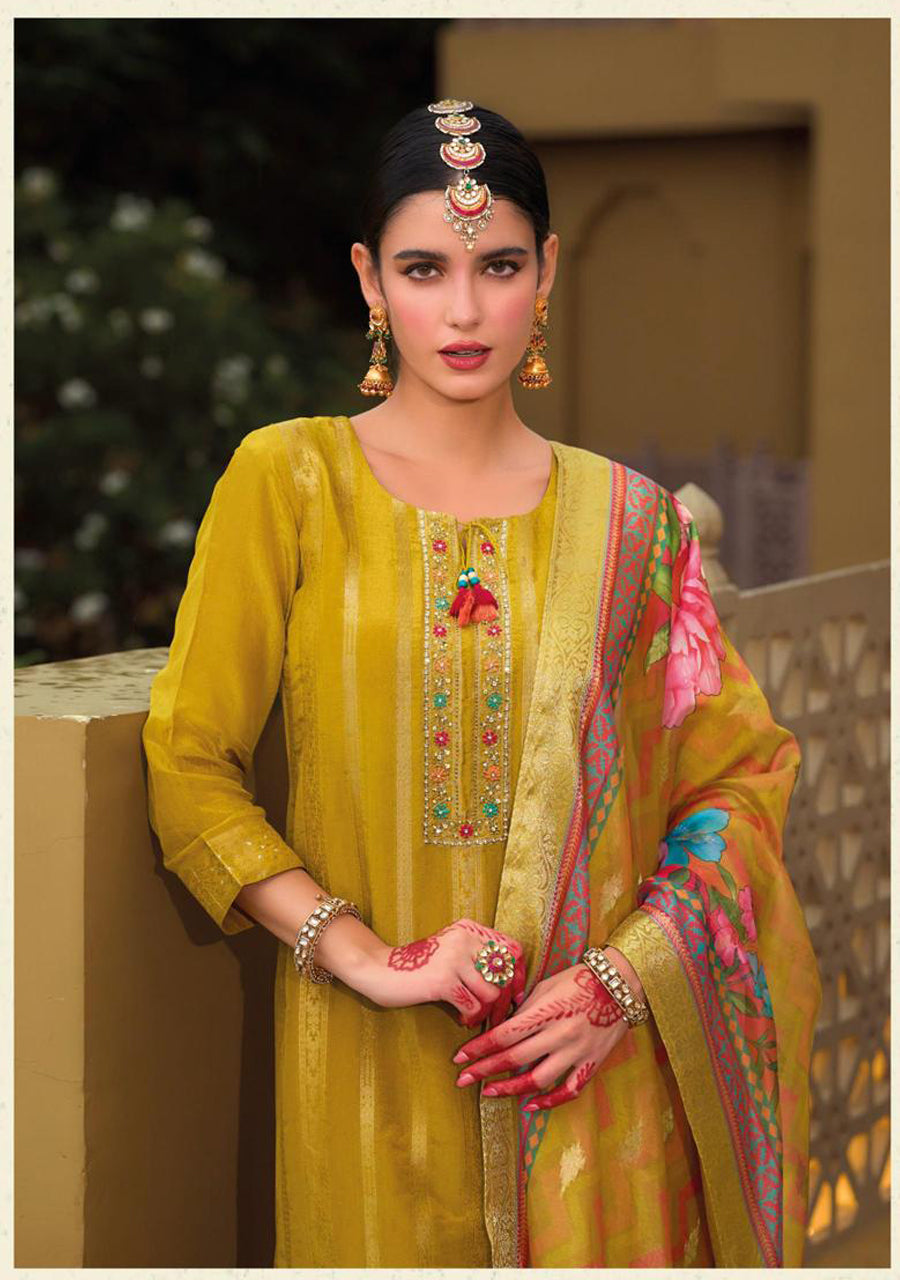 Green Cotton Kurti And Bottom With Digital Printed Dupatta For Women & Girls