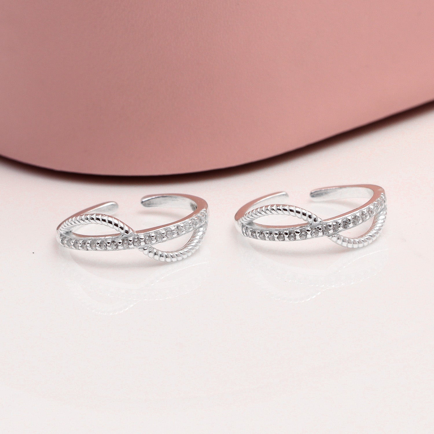CZ Infinity Adjustable Toe Ring