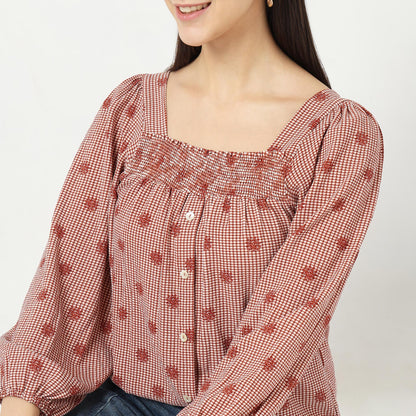 Regular Fit Printed Top