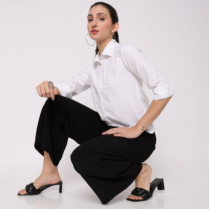 Solid Cotton Full Sleeve Casual Shirt