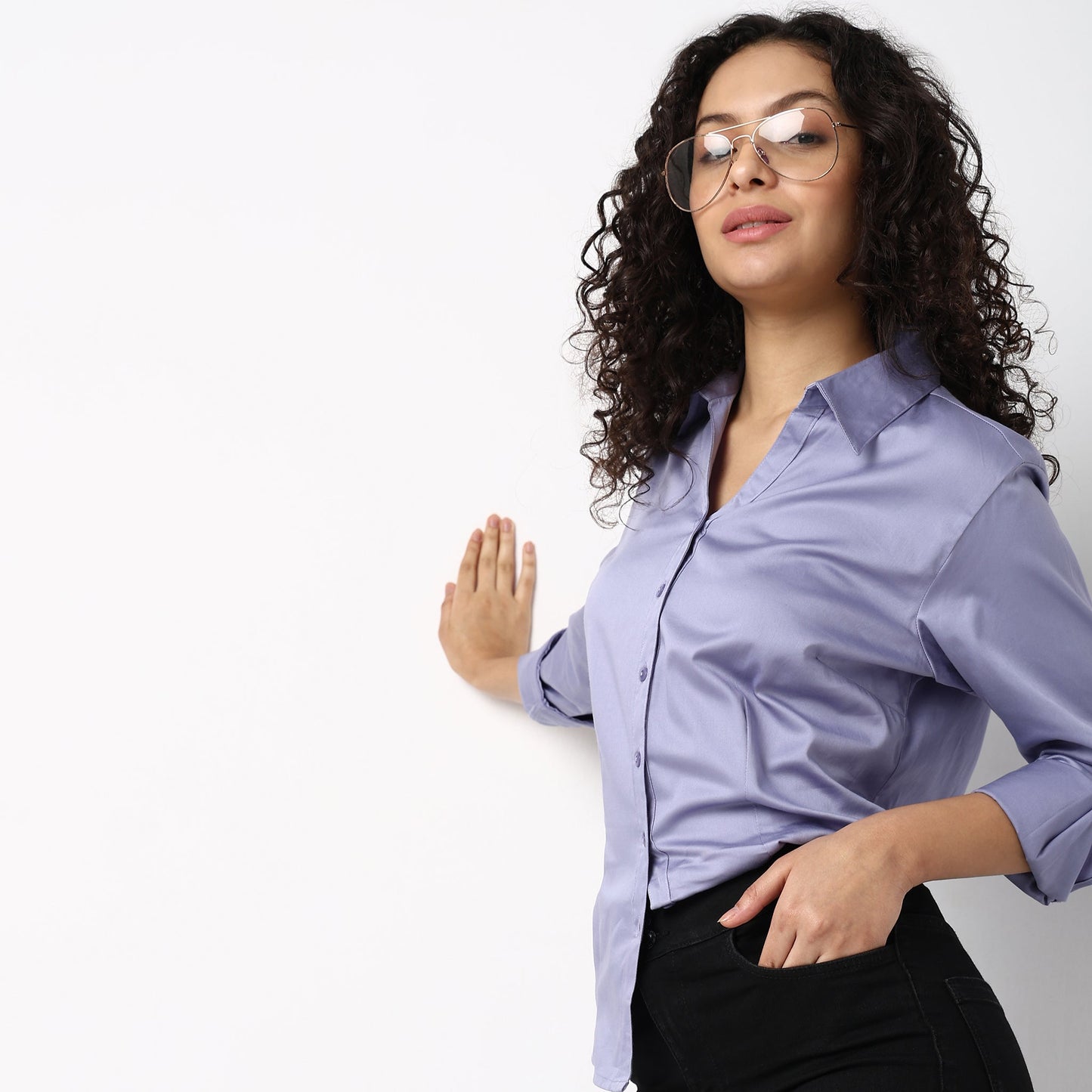 Regular Fit Solid Shirt