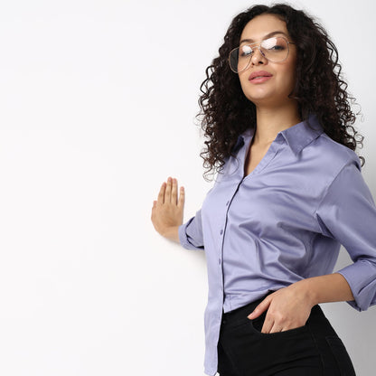 Regular Fit Solid Shirt