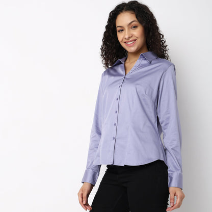 Regular Fit Solid Shirt