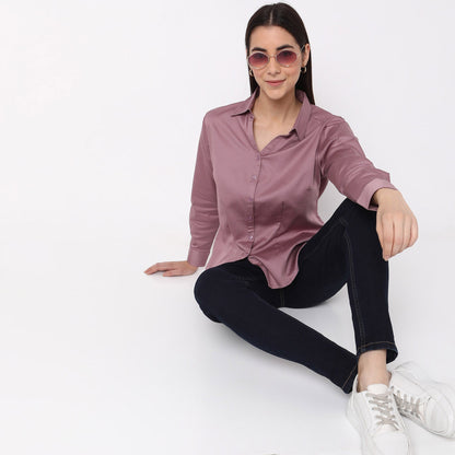 Regular Fit Solid Shirt