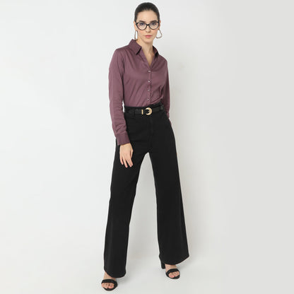Regular Fit Solid Shirt