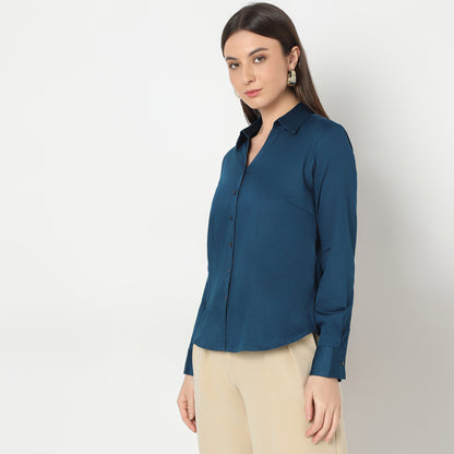 Regular Fit Solid Shirt