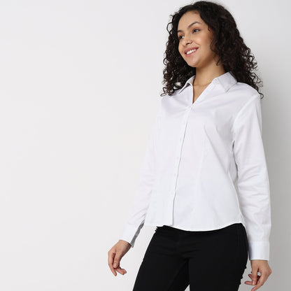 Regular Fit Solid Shirt