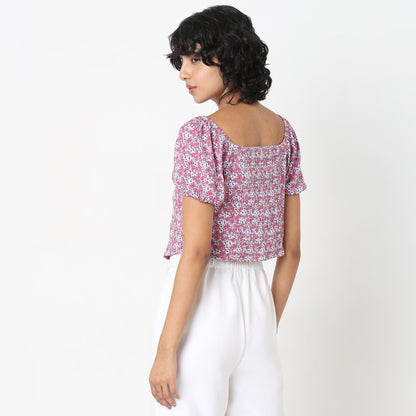 Slim Fit Printed Top