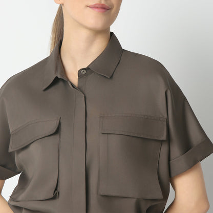 Regular Fit Solid Shirt