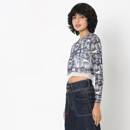 Regular Fit Printed Top
