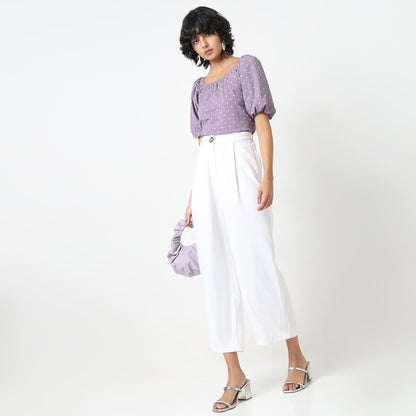 Regular Fit Polka Dot Top