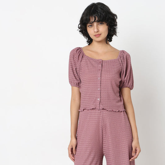 Relaxed Fit Solid Shirt
