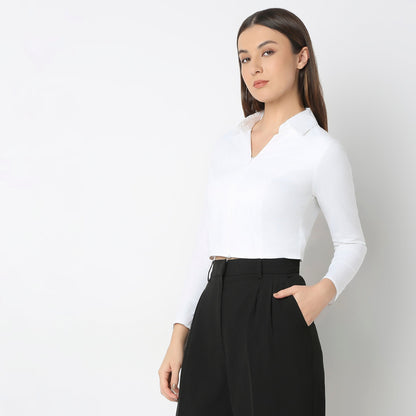 Regular Fit Solid Shirt
