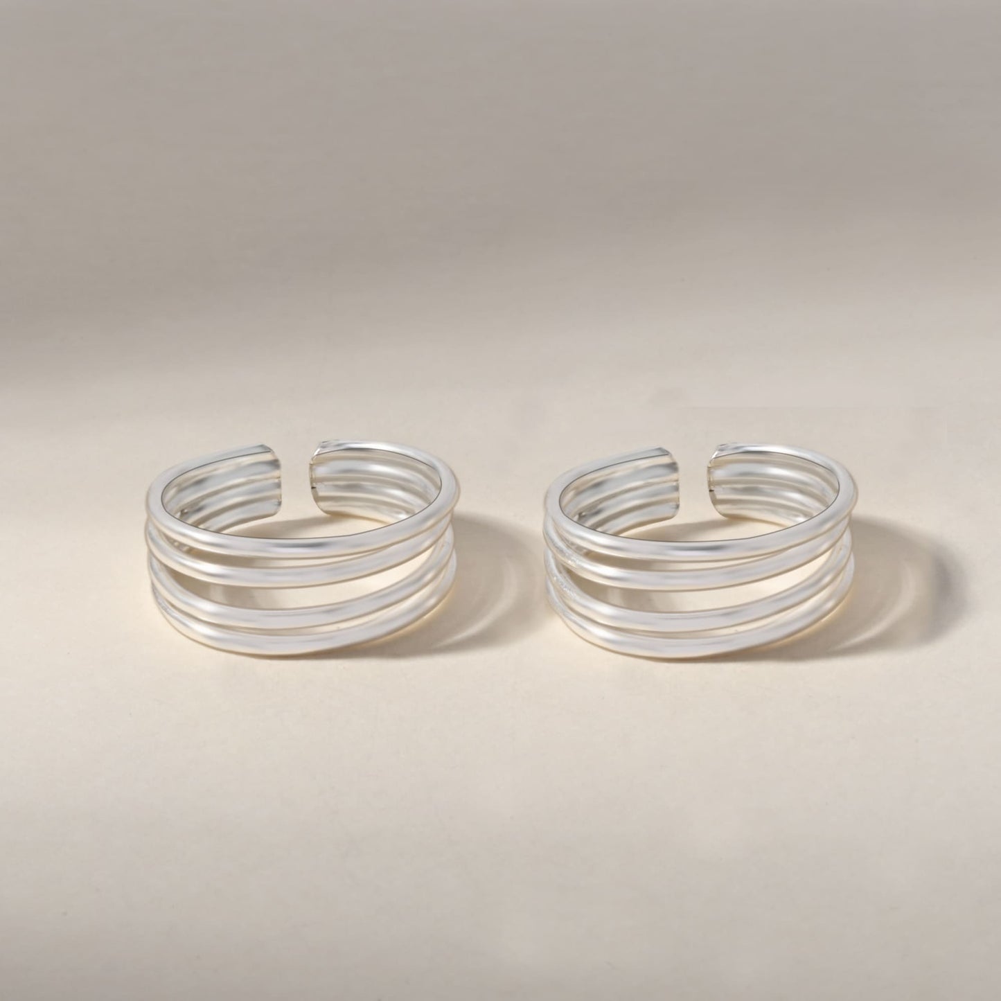 Layered Band Toe Ring