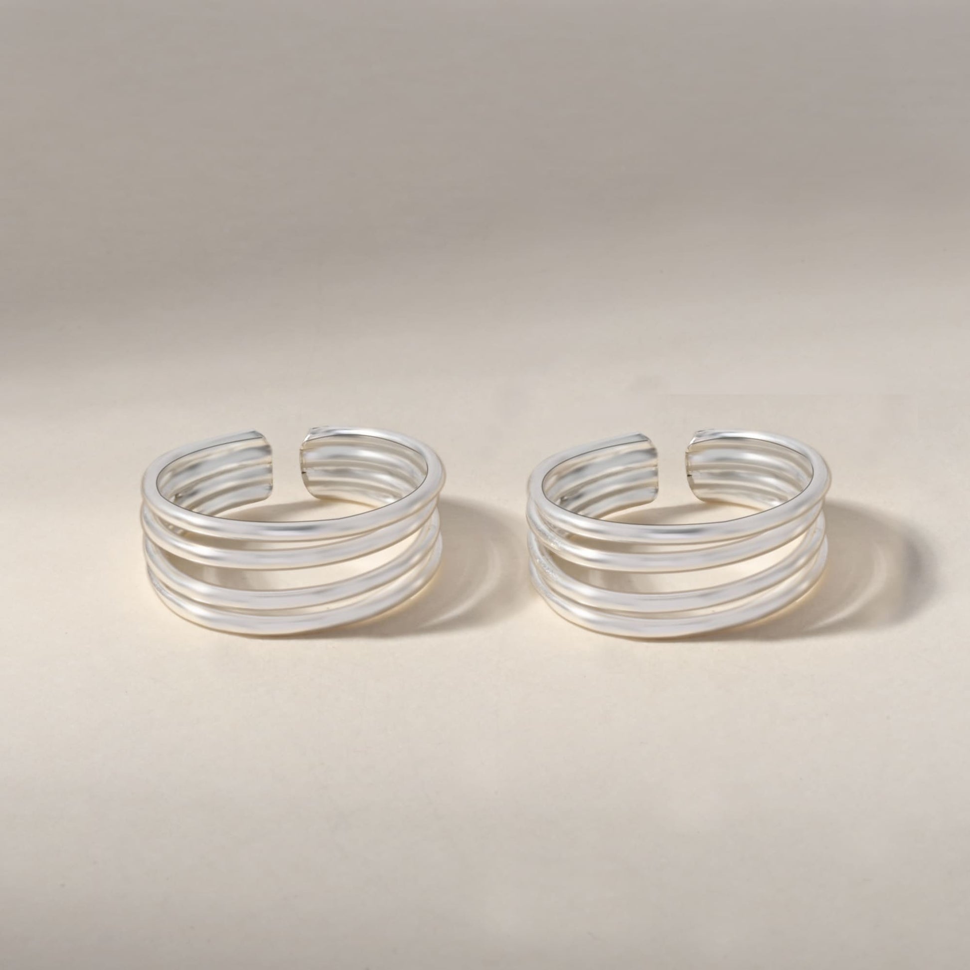 Layered Band Toe Ring