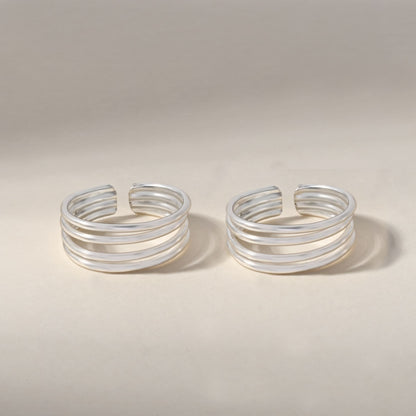 Layered Band Toe Ring