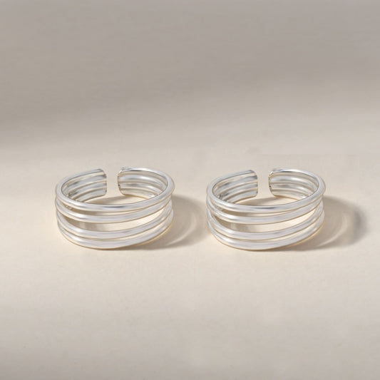 Layered Band Toe Ring