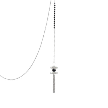Lariat Wrap Silver 92.5 Mangalsutra Necklace
