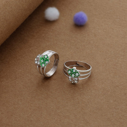 Leaf Bloom Silver Toering | Adjustable | Lightweight |  Everyday Wear