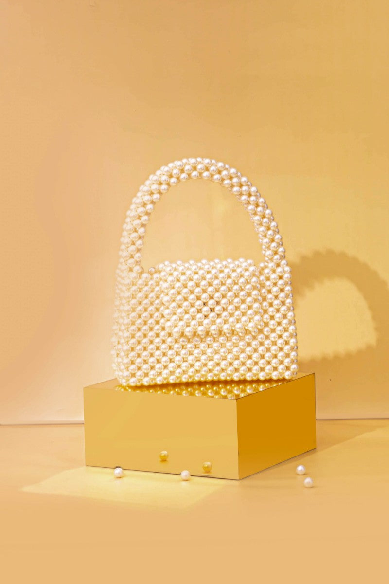 AMYRA - Lenora Pearl handbag - Off-white