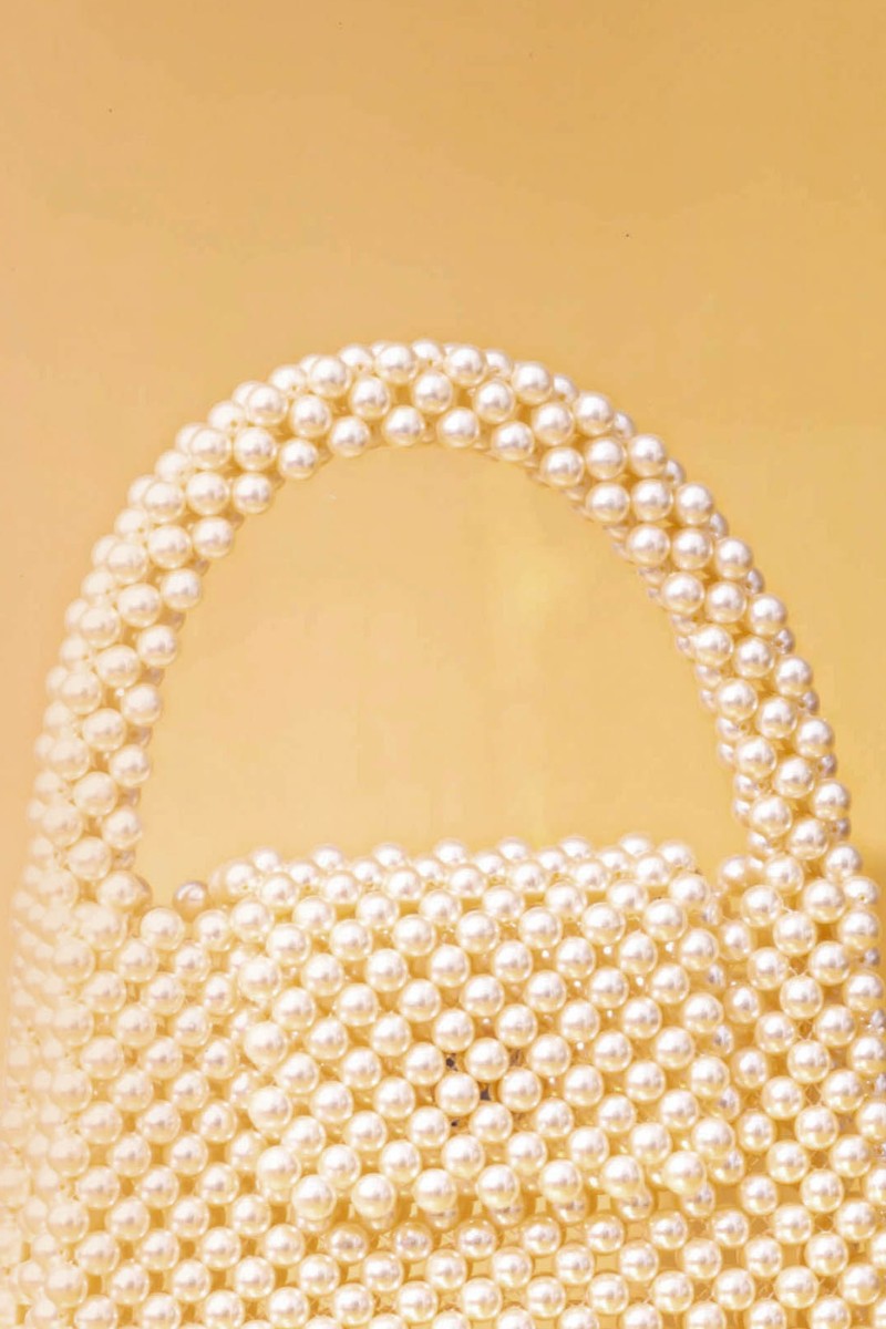 AMYRA - Lenora Pearl handbag - Off-white