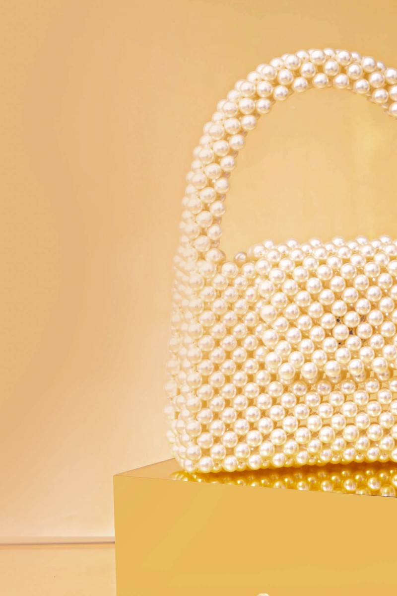 AMYRA - Lenora Pearl handbag - Off-white
