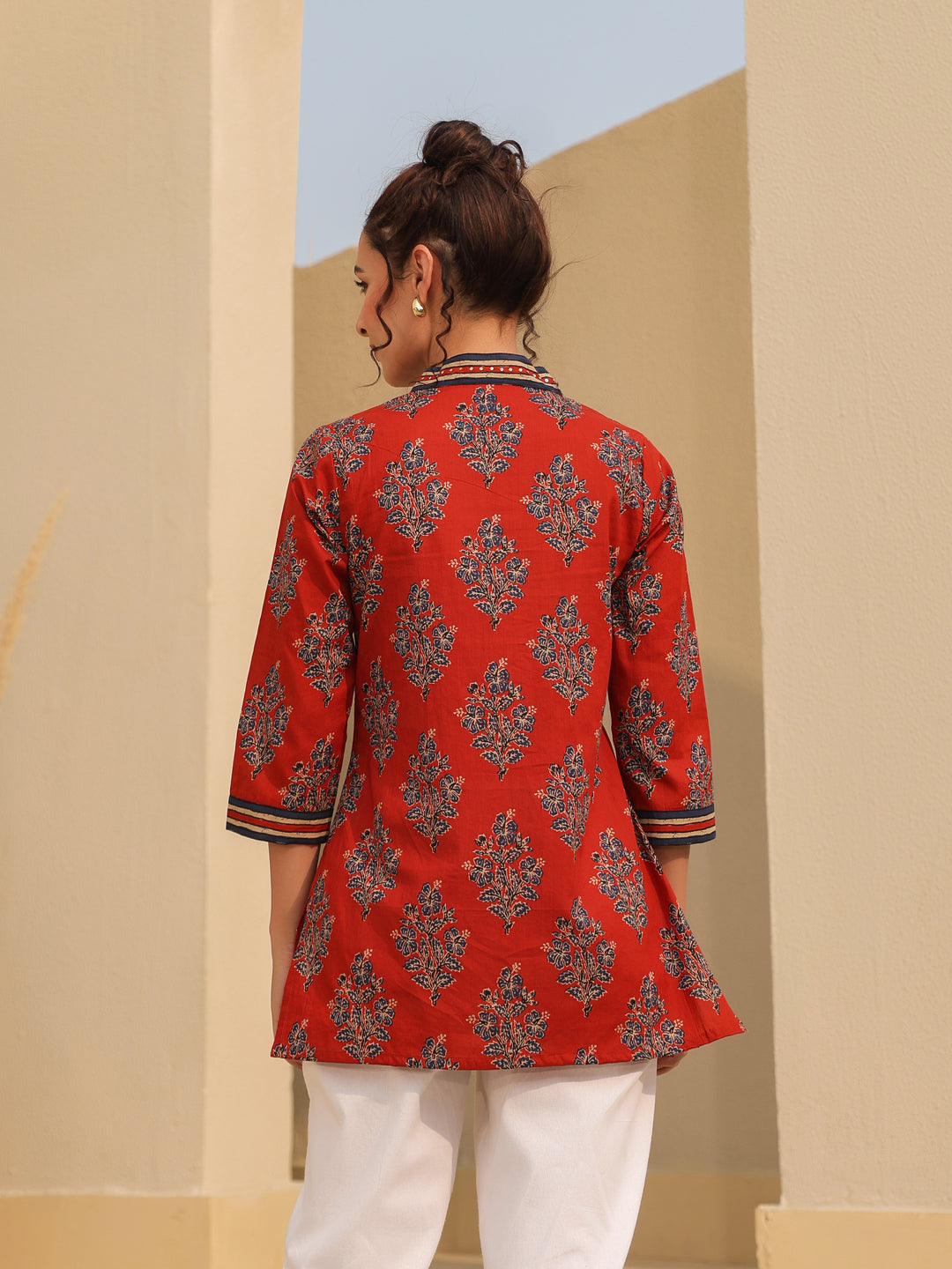 Lightweight Ajrakh Cotton Top