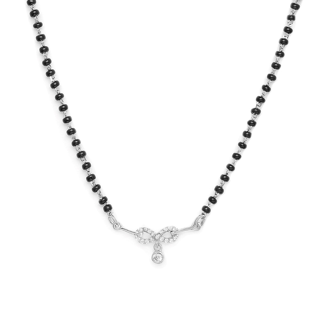 Eternal Infinity Gold-Plated CZ 925 Sterling Silver Mangalsutra