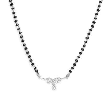 Eternal Infinity Gold-Plated CZ 925 Sterling Silver Mangalsutra