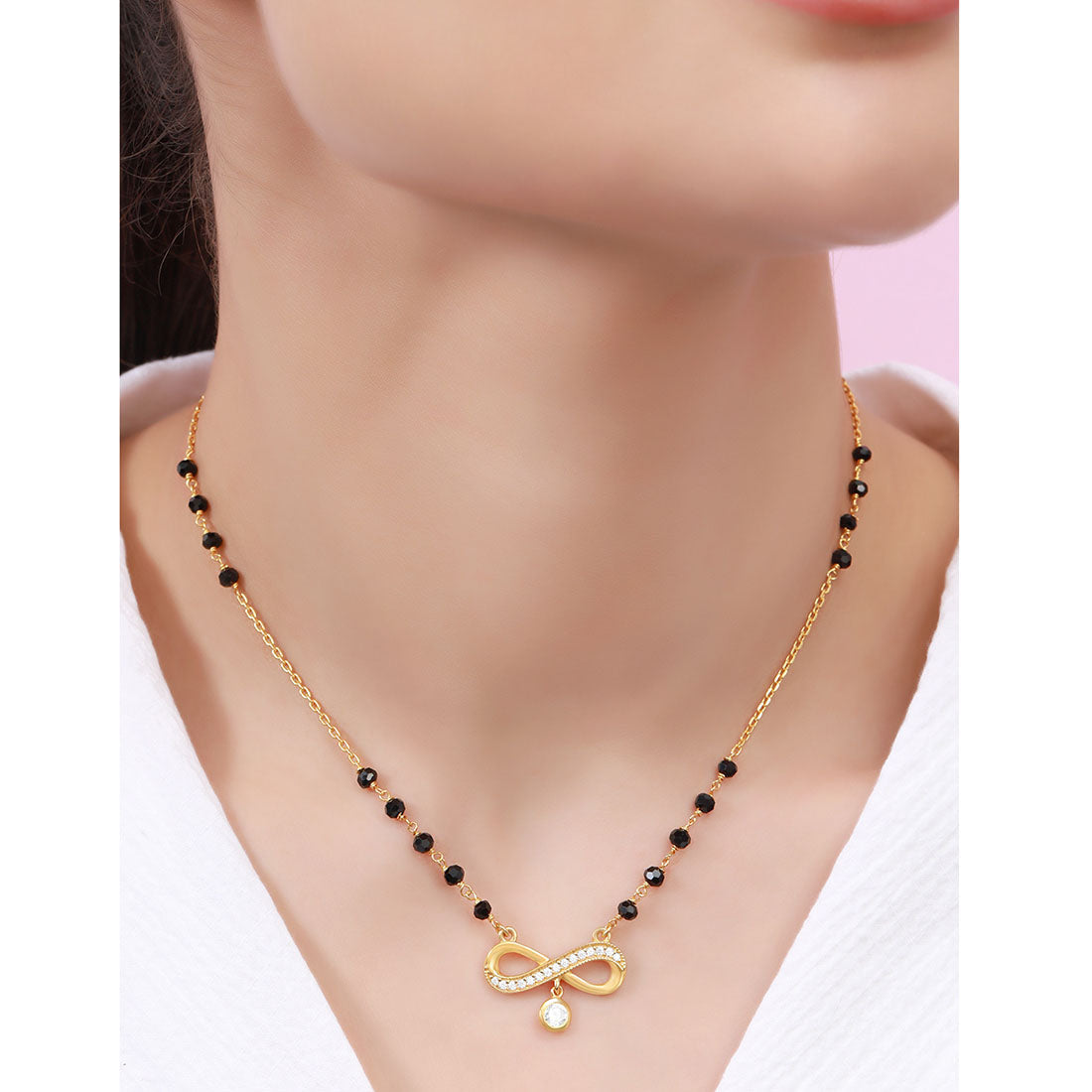 Timeless Infinity Gold-Plated 925 Sterling Silver Mangalsutra