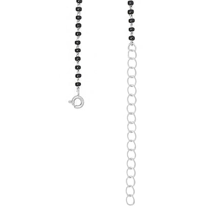 Floral Leaf Style 925 Silver Mangalsutra