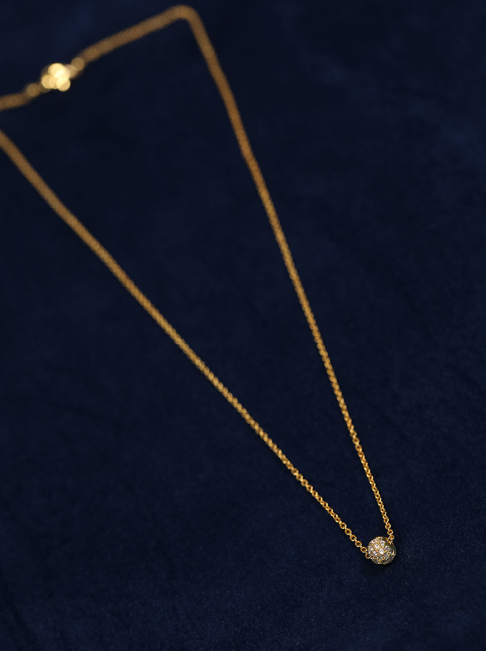 Gold-Plated American Diamond Studded Mangalsutra